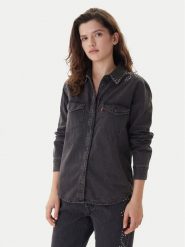 Levi's® Koszula jeansowa Western 16786-0108 Czarny Regular Fit. Czarne koszule s, bez wzorów, z bawełny, bez kołnierzyka, bez ramiączek. Za 429.99 zł.