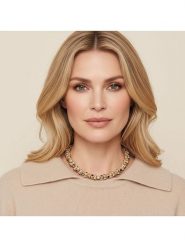 Otazu Pozłacany naszyjnik z kryształem Swarovski - dł. 40 cm rozmiar: onesize. Czarne naszyjniki Otazu, z materiału, z kryształem, pozłacane. Za 130.99 zł.