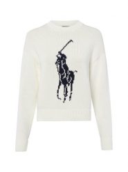 Polo Ralph Lauren Sweter damski z dzianiny Kobiety Bawełna (100%) biały jednolity, XS. Białe swetry Polo Ralph Lauren, uniwersalny, bez wzorów, z bawełny, casualowe, bez ramiączek. Za 1,299.95 zł.