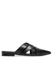 Eva Longoria Klapki EL-04-03-000303 Czarny. Czarne klapki Eva Longoria, bez wzorów, ze skóry, bez obcasa, bez zapięcia. Za 399.99 zł.
