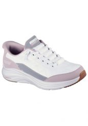 Tenisówki Skechers Model Slip-ins Vapor Foam Kolor Biały. Białe trampki Skechers, z aplikacjami, z materiału, bez zapięcia. Za 369.99 zł.