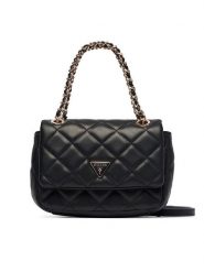 Guess Torebka Juliet Mini HWQG24 56740 Czarny. Czarne torebki klasyczne Guess, z aplikacjami, ze skóry, bez dodatków. Za 494.99 zł.