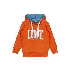 Bluza wygodny z bawełna z kaptur na czas wolny. Brązowe bluzy LEONE 1947 APPAREL, bez wzorów, z bawełny, sportowe, bez ramiączek, bez kaptura. W wyprzedaży za 82.10 zł.