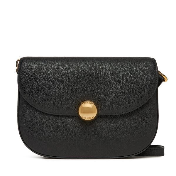 Torebka Furla. Czarne listonoszki Furla, bez wzorów, bez dodatków. Za 1,599.00 zł.