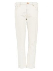 True Religion Dżinsy "Liv" - Relaxed skinny fit - w kolorze białym rozmiar: W28. Białe jeansy True Religion, z aplikacjami. Za 242.70 zł.