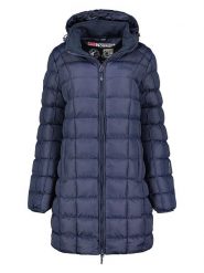 Geographical Norway Płaszcz pikowany "Babette" w kolorze granatowym rozmiar: onesize. Niebieskie płaszcze Geographical Norway, bez wzorów, bez kaptura. Za 223.99 zł.
