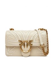 PINKO Torebka Love One Mini Cl PE 25 PLTT 100059 A2C3 Biały. Białe kopertówki Pinko, bez wzorów, ze skóry, wizytowe, bez dodatków. Za 1,649.00 zł.