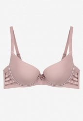 Jasnofioletowy Biustonosz Gładki z Efektem Push-Up i Wycięciami Roselily. Fioletowe biustonosze Born2be, bez wzorów. Za 49.99 zł.