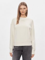 Calvin Klein Bluza Micro Logo K20K206630 Écru Regular Fit. Bluzy Calvin Klein, l, bez wzorów, z bawełny, bez kaptura. Za 279.99 zł.