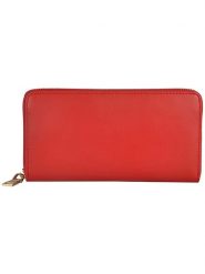 Florence Bags Skórzany portfel "Quero" w kolorze czerwonym - 20 x 10 x 2 cm rozmiar: onesize. Czerwone portfele Florence Bags, bez wzorów, z materiału. Za 113.99 zł.