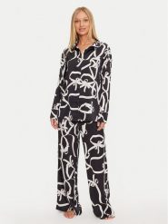 Guess Piżama O4BX16 WEFC2 Czarny Relaxed Fit. Czarne piżamy Guess, s, z aplikacjami, z syntetyku, bez kołnierzyka, bez ramiączek. Za 419.99 zł.