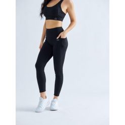 Legginsy Sportowe Damskie BeShaped Flex Appeal z Kieszeniami. Czerwone legginsy BESHAPED, xs, bez wzorów, na fitness i siłownię. Za 179.00 zł.