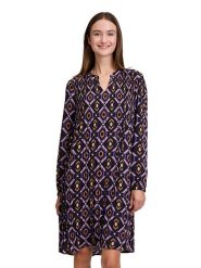 Betty Barclay Sukienka w kolorze fioletowo-czarno-jasnobrązowym rozmiar: 40. Czarne sukienki Betty Barclay, bez wzorów, retro, bez kołnierzyka, bez ramiączek, midi. Za 144.58 zł.