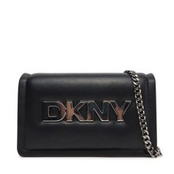 Torebka DKNY. Czarne kopertówki DKNY, bez wzorów, wizytowe, bez dodatków. Za 339.99 zł.