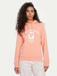 Gant Bluza Logo 4200847 Koralowy Relaxed Fit. Pomarańczowe bluzy Gant, xs, bez wzorów, z bawełny, bez kaptura. Za 149.99 zł.