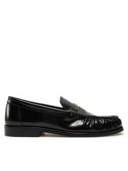 Tommy Hilfiger Mokasyny Loafer Abrasivato Leather FW0FW08617 Czarny. Czarne mokasyny Tommy Hilfiger, bez wzorów, ze skóry. Za 499.99 zł.