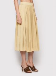 Peserico Spódnica plisowana P0544000P2 Beżowy Regular Fit. Brązowe spódnice Peserico, bez wzorów, z syntetyku, midi. Za 1,619.00 zł.
