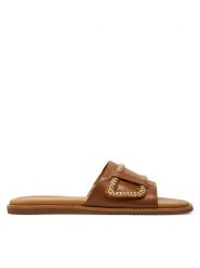 Clarks Klapki Maritime Mule 26176402 Brązowy. Brązowe klapki Clarks, bez wzorów, ze skóry, bez obcasa, bez zapięcia. Za 319.99 zł.