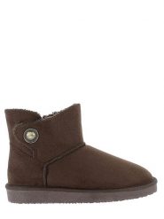 Blackfield Botki zimowe "Cayuga" w kolorze ciemnobrązowym rozmiar: 37. Brązowe botki Blackfield, z aplikacjami, z materiału, z okrągłym noskiem, bez obcasa, na platformie, bez zapięcia. Za 121.51 zł.