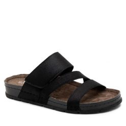 Klapki Go Soft. Czarne klapki GO SOFT, bez wzorów, bez obcasa, bez zapięcia. Za 63.99 zł.