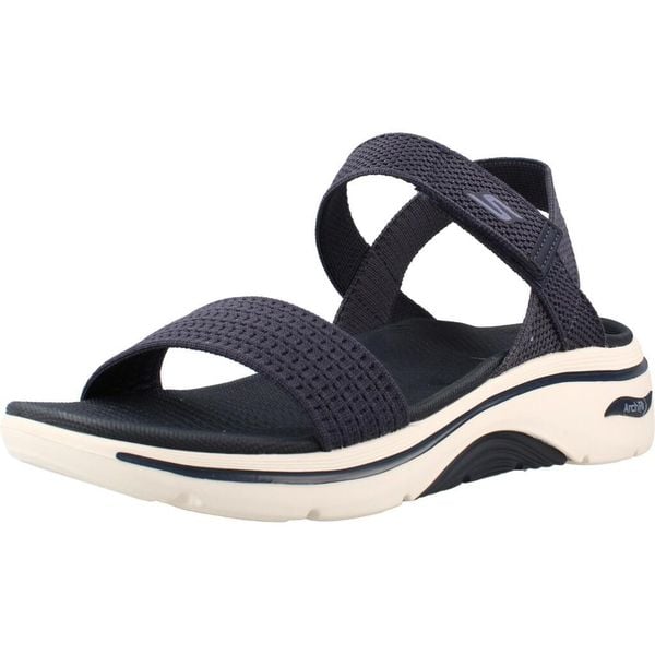 Sandały SKECHERS GO WALK ARCH FIT 2.0 Niebieski. Niebieskie sandały Skechers, bez wzorów, z tkaniny, bez obcasa, bez zapięcia. Za 233.99 zł.