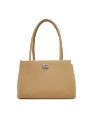 Tommy Jeans Torebka Tjw American Cool Med Tote AW0AW17297 Beżowy. Brązowe torebki klasyczne Tommy Jeans, bez wzorów, z jeansu, bez dodatków. Za 259.99 zł.
