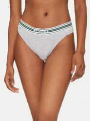 Lacoste Stringi 8F5198 Szary. Szare stringi Lacoste, bez wzorów, z bawełny. Za 89.99 zł.