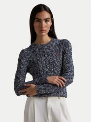 Polo Ralph Lauren Sweter 211947924002 Granatowy Slim Fit. Niebieskie swetry Polo Ralph Lauren, m, bez wzorów, z bawełny, bez ramiączek. Za 469.99 zł.