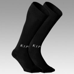 Skarpety piłkarskie Kipsta Essential. Czarne skarpetki KIPSTA, bez wzorów, z elastanu. Za 14.99 zł.