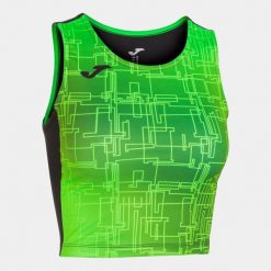 Tank top do biegania damski Joma Elite VIII. Czarne topy Joma, xl, bez wzorów, sportowe, bez kołnierzyka, bez ramiączek. Za 82.95 zł.