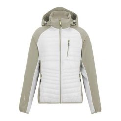 Damska Pro Hybrid Quiltowana Kurtka. Białe kurtki przejściowe sportowe Regatta, bez wzorów, z materiału, z kapturem, trekkingowe. Za 279.99 zł.
