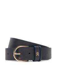 Tommy Hilfiger Pasek Damski Essential Effortless 3.5 AW0AW17757 Granatowy. Niebieskie paski Tommy Hilfiger, bez wzorów, ze skóry. Za 199.99 zł.