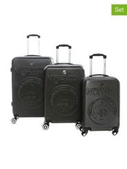 Geographical Norway 3-częściowy zestaw "Stanislas" w kolorze czarnym rozmiar: onesize. Czarne walizki Geographical Norway. Za 347.99 zł.