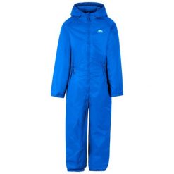 Trespass Dripdrop - Childs Rain Suit Cobalt 7/8. Niebieskie kombinezony Trespass, na zimę, m, bez wzorów, sportowe, bez kołnierzyka, bez ramiączek. Za 235.99 zł.