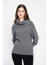 ASSUILI Sweter w kolorze ciemnoszarym rozmiar: 42. Szare swetry Assuili, bez wzorów, klasyczne, bez ramiączek. Za 100.52 zł.