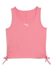 Puma Top "ESS" w kolorze jasnoróżowym rozmiar: 128. Różowe topy Puma, bez wzorów, bez kołnierzyka, bez ramiączek. Za 77.95 zł.