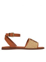 Nine West Sandały CWBFS181-03 Brązowy. Brązowe sandały Nine West, bez wzorów, z materiału, bez obcasa, na płaskiej podeszwie, bez zapięcia. Za 135.99 zł.