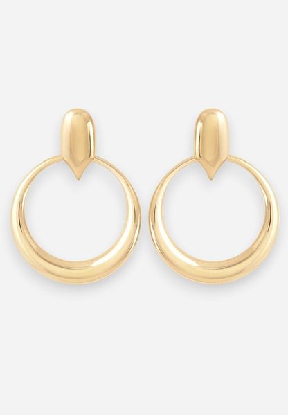 Złote Kolczyki z Motywem Kół Malerela. Żółte kolczyki Renee, ze stali. Za 39.99 zł.