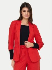 ONLY Marynarka Caro 15312199 Czerwony Loose Fit. Czerwone marynarki i żakiety ONLY, bez wzorów, z wiskozy, bez ramiączek. Za 109.99 zł.