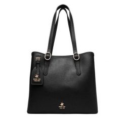 Torebka Beverly Hills Polo Club. Czarne shopper bag Beverly Hills Polo Club, bez wzorów, bez dodatków. Za 299.99 zł.