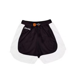 Szorty Spalding Hustle. Czarne szorty sportowe spalding, bez wzorów, z materiału, na fitness i siłownię. Za 162.00 zł.