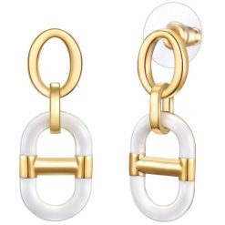 Lulu & Jane Kolczyki Stop metali Żółte złoto 1 ct Damski. Żółte kolczyki Lulu & Jane, pozłacane. Za 109.99 zł.