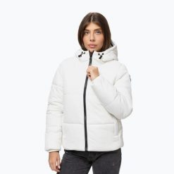 Kurtka zimowa damska Pitbull Vista Quilted Hooded. Białe kurtki PITBULL, na zimę, xl, bez wzorów, z poliamidu, bez kaptura. Za 219.99 zł.
