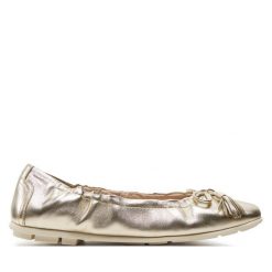 Baleriny Tamaris. Żółte baleriny Tamaris, bez wzorów, bez obcasa, bez zapięcia. Za 219.99 zł.
