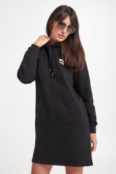 Sukienka z kapturem KARL LAGERFELD. Sukienki KARL LAGERFELD, s, bez wzorów, bez kołnierzyka, bez ramiączek. W wyprzedaży za 683.40 zł.