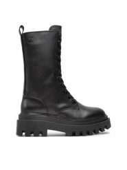 Calvin Klein Trapery YW0YW01544 Czarny. Czarne traperki Calvin Klein, bez wzorów, ze skóry, bez obcasa, bez zapięcia. Za 899.99 zł.