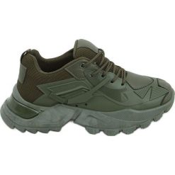 Buty sportowe damskie Sana Verde zielone. Zielone buty treningowe INNA MARKA, bez wzorów, z materiału, bez zapięcia. Za 109.24 zł.