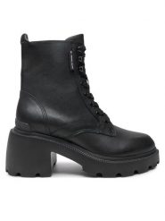 Tommy Jeans Trapery EN0EN02640 Czarny. Czarne traperki Tommy Jeans, bez wzorów, z jeansu, bez obcasa, bez zapięcia. Za 799.99 zł.