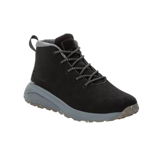 Buty do chodzenia damskie Jack Wolfskin Campfire Mid. Czarne buty treningowe Jack Wolfskin, bez wzorów, z materiału, bez zapięcia, trekkingowe. Za 559.99 zł.