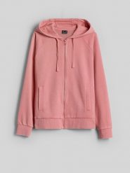 4F Bluza dresowa relaxed z kapturem damska - łososiowa XL. Brązowe bluzy z kapturem 4f, xl, bez wzorów, z dresówki, z kapturem. Za 169.99 zł.